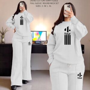 LADIES COTTON TERRY FLEECE FULL SLEEVE ROUND NECK