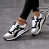 Women's Retro Low-Top Lace-Up Sneakers - Breathable Fabric Striped Casual Shoes with TPR Sole, All-Season Comfort for Running, Walking & Casual Attire, Ladies Sneakers, Running Footwear, Vintage Aesthetic, Flexible Footwear