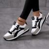 Women's Retro Low-Top Lace-Up Sneakers - Breathable Fabric Striped Casual Shoes with TPR Sole, All-Season Comfort for Running, Walking & Casual Attire, Ladies Sneakers, Running Footwear, Vintage Aesthetic, Flexible Footwear